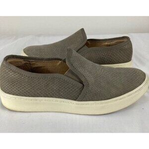 Womens Sofft Somers Leather Slip‎ On Shoe Sneaker Snare Gray 8M